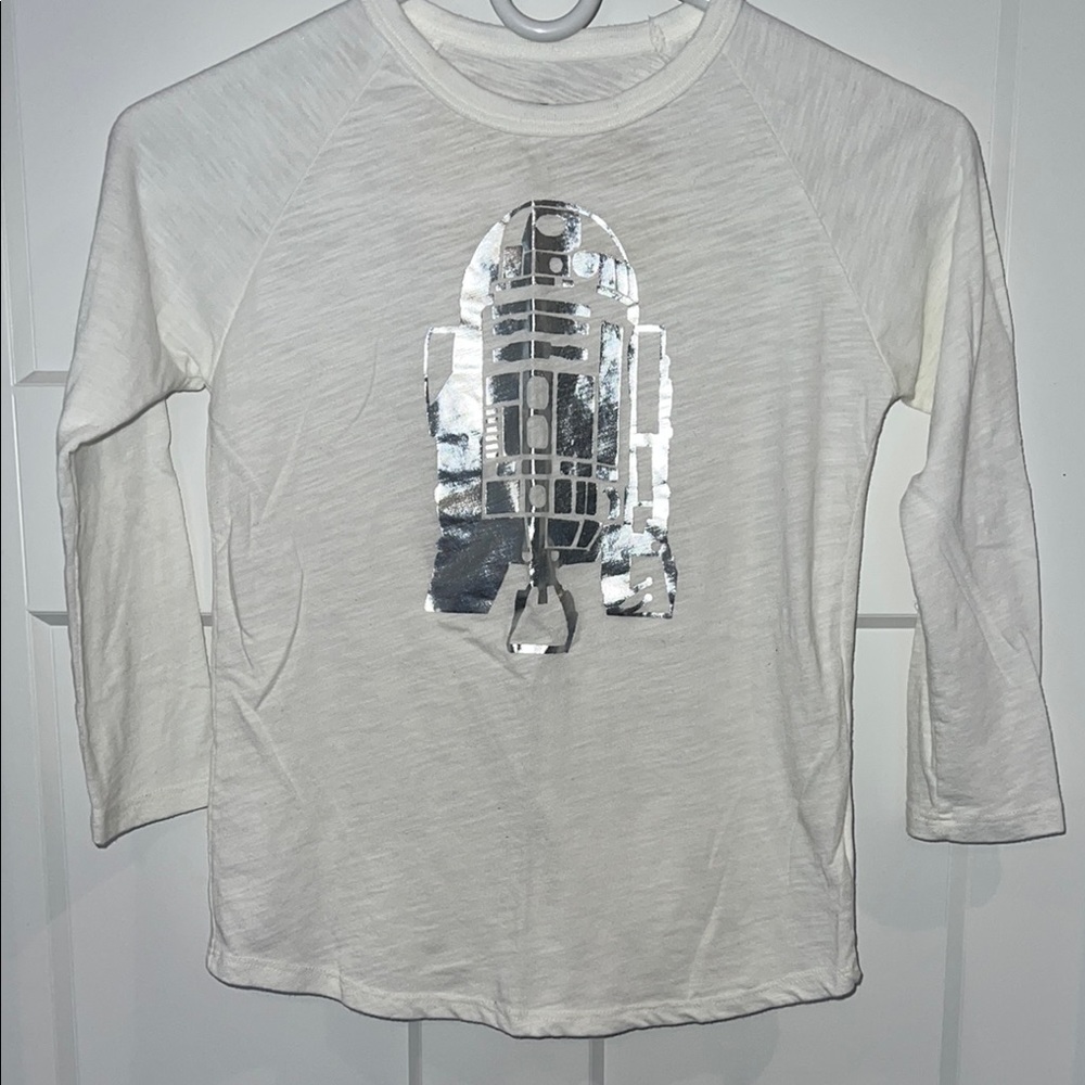 Crewcuts White and Silver Long Sleeve Tee Casual Comfort